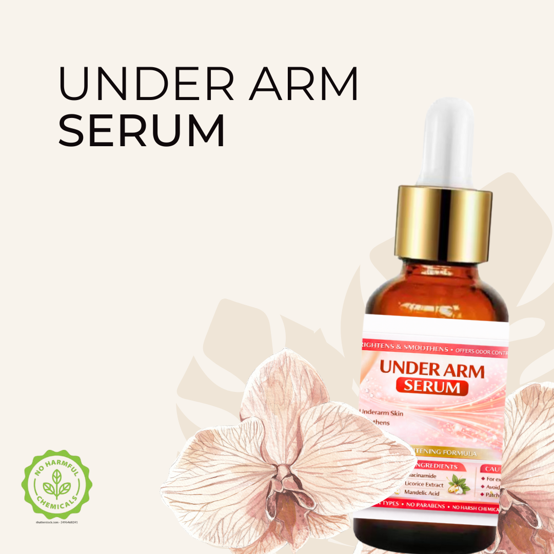 Kojic Under arm Brightening Serum with Niacinamide for Elbows, Knees, Private Areas, Armpit, Dark Spots Corrector Nourishing Firming Daily Skin Care Serum Paraben-Free,