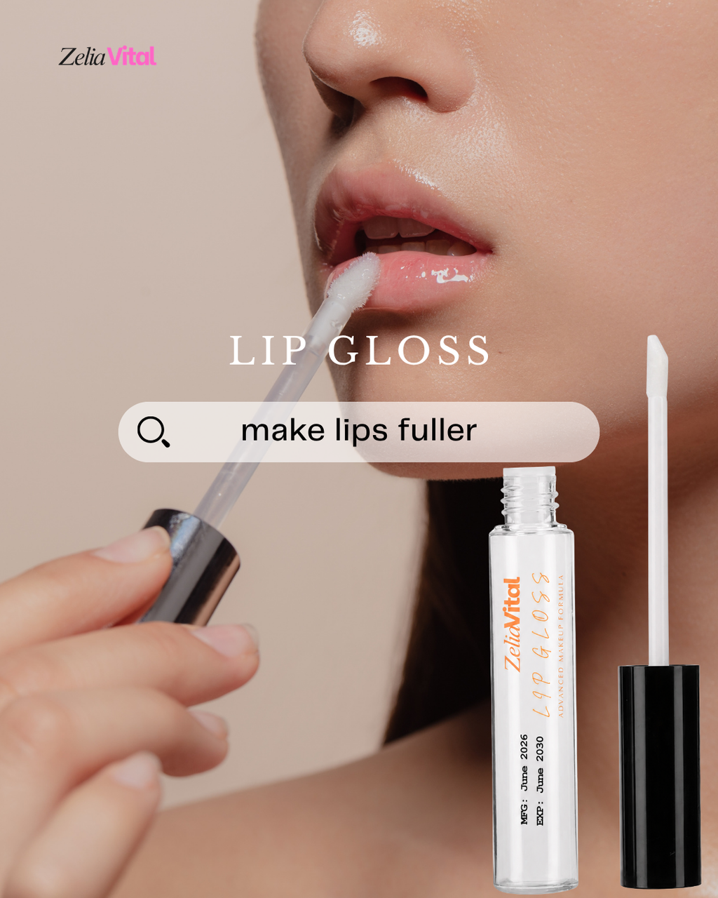 Lip Gloss Transparent - Lip Shinner Gloss 5 ml for Girls and Women