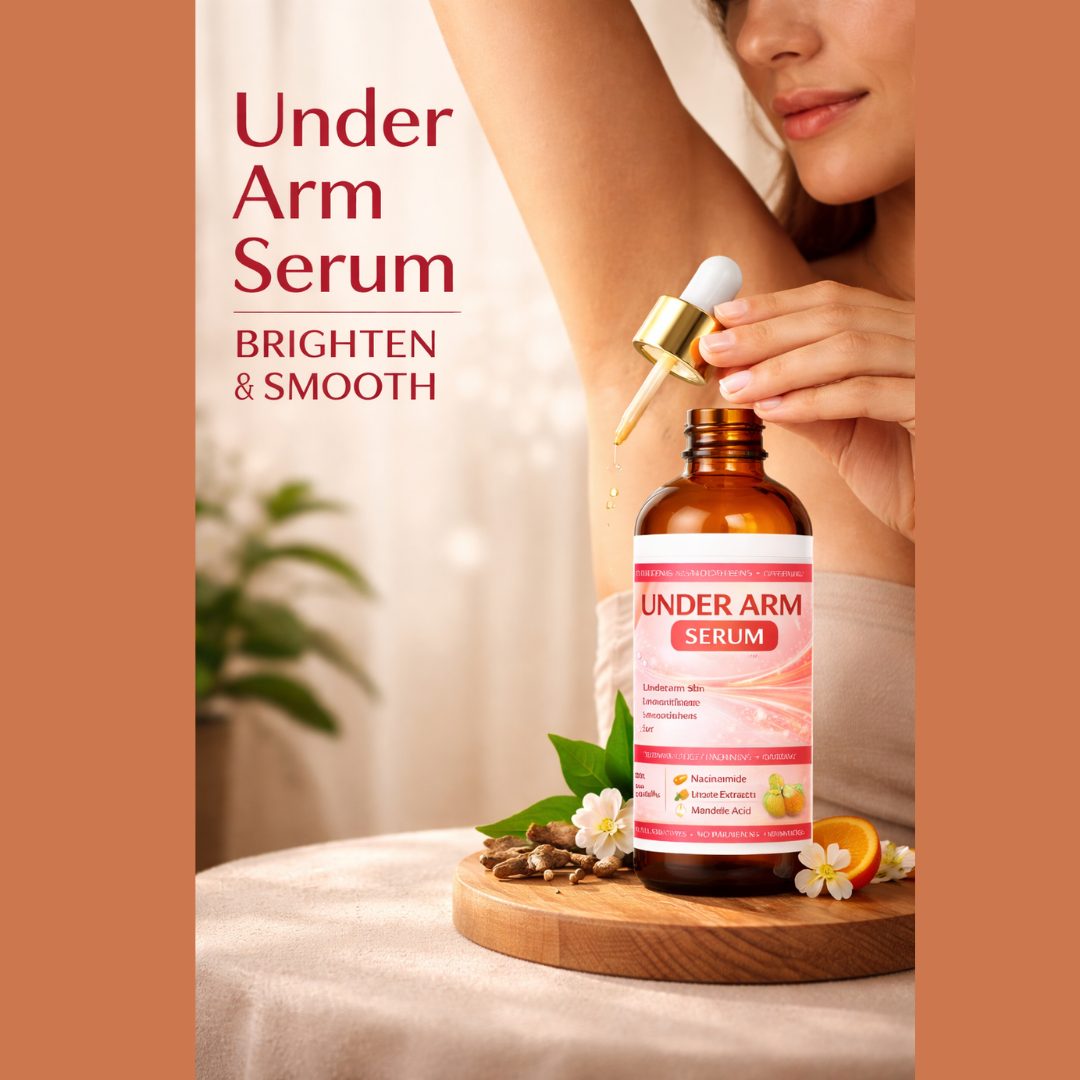 Kojic Under arm Brightening Serum with Niacinamide for Elbows, Knees, Private Areas, Armpit, Dark Spots Corrector Nourishing Firming Daily Skin Care Serum Paraben-Free,