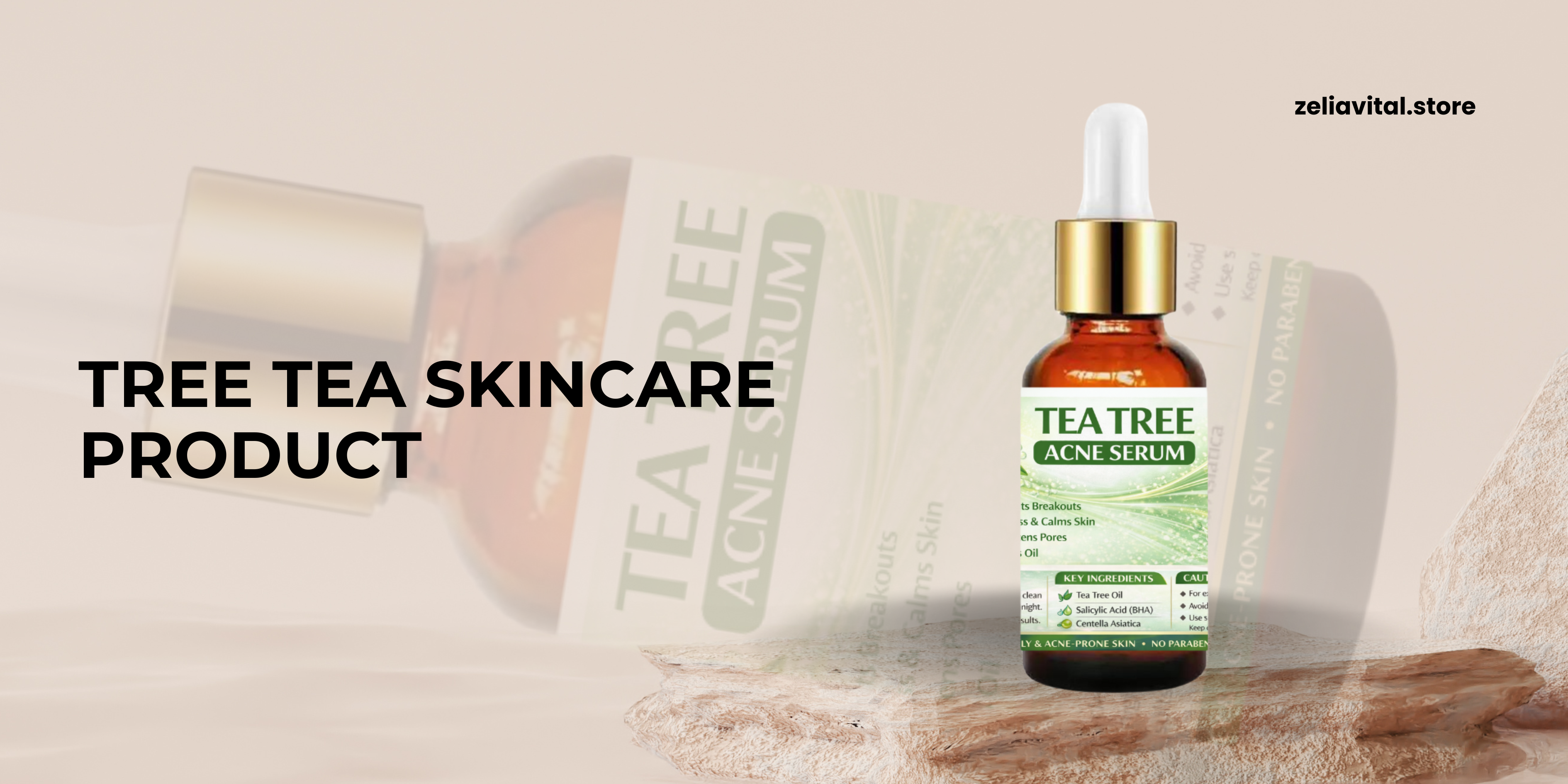 Tea Tree Oil Acne Treatment Serum for Face – Salicylic Acid, Niacinamide, Vitamin C & Retinol – Clarifying Super Facial Serum for Acne-Prone Skin & Pores,