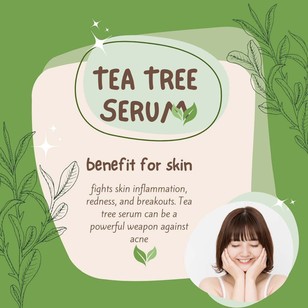 Tea Tree Oil Acne Treatment Serum for Face – Salicylic Acid, Niacinamide, Vitamin C & Retinol – Clarifying Super Facial Serum for Acne-Prone Skin & Pores,